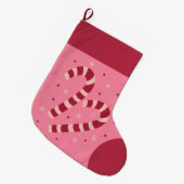 Candy canes großer weihnachtsstrumpf (Vorderansicht (hängend))