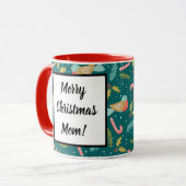 Candy Canes Holly Pine Boughds Birds Tasse (Vorderseite Links)