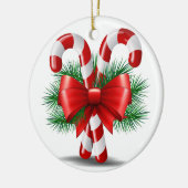 Candy Canes Keramik Ornament (Links)
