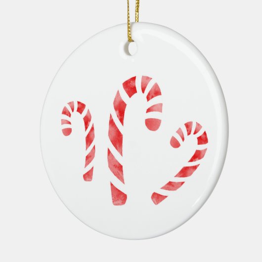 Candy Canes Keramik Ornament (Links)