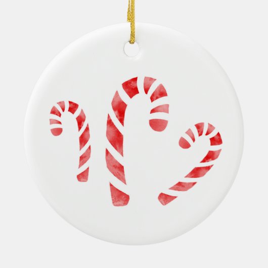 Candy Canes Keramik Ornament (Hinten)