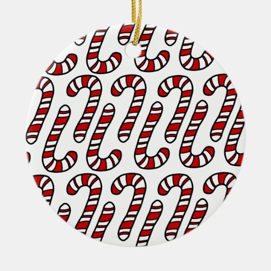 Candy Canes Keramik Ornament (Vorne)