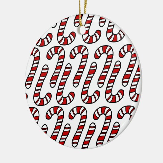 Candy Canes Keramik Ornament (Links)
