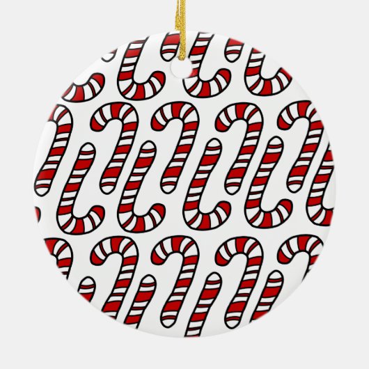 Candy Canes Keramik Ornament (Hinten)