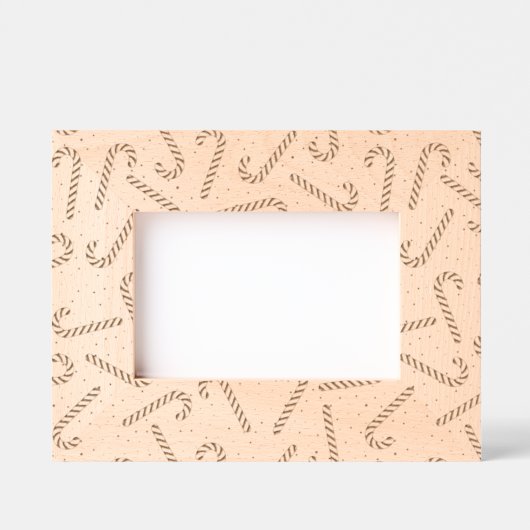 Candy Canes Laser Etched Picture Frame Geätzte Rahmen (Vorderseite)
