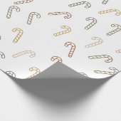 Candy Canes Minimal Scandi Christmas Design Geschenkpapier (Ecke)