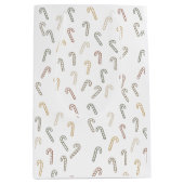 Candy Canes Minimal Scandi Christmas Design Mittlere Geschenktüte (Vorderseite)