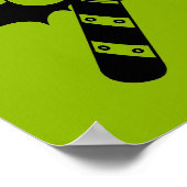 Candy Canes & mistletoe Black Frohe Weihnachten Poster (Ecke)