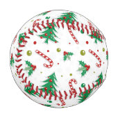 Candy Canes, Mistletoe und Weihnachtsbäume Baseball (Vorderseite Links)
