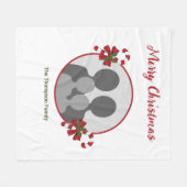 Candy Canes mit benutzerdefinierter Foto-Vorlage u Fleecedecke (Vorderseite (Horizontal))