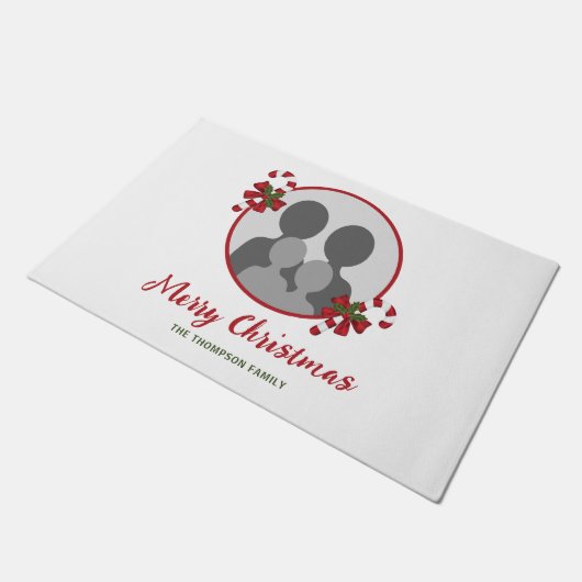 Candy Canes mit benutzerdefinierter Foto-Vorlage u Fußmatte (Schrägansicht)