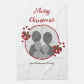 Candy Canes mit benutzerdefinierter Foto-Vorlage u Geschirrtuch (Vertikal)