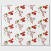 Candy Canes mit Mäuse und Bows Niedliche Weihnacht Geschenkpapier (Flach)