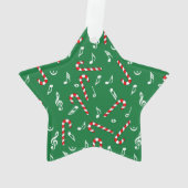 Candy Canes Musiknoten Ornament (Rückseite)