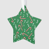 Candy Canes Musiknoten Ornament (Vorderseite)