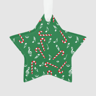 Candy Canes Musiknoten Ornament