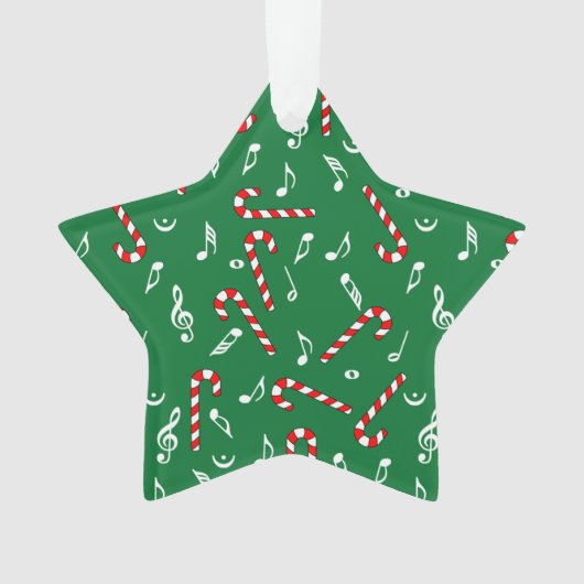 Candy Canes Musiknoten Ornament (Vorderseite)