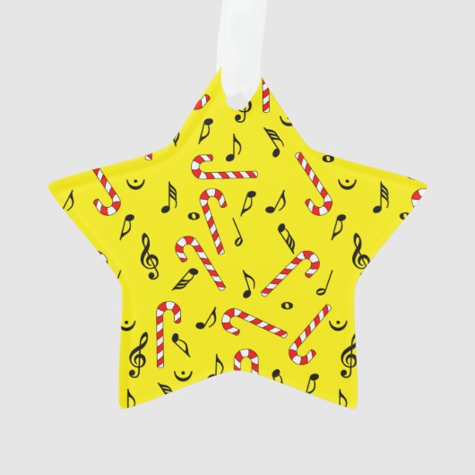 Candy Canes Musiknoten Ornament (Rückseite)