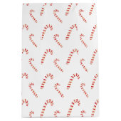 Candy Canes Muster Mittlere Geschenktüte (Vorderseite)