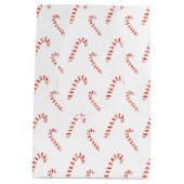 Candy Canes Muster Mittlere Geschenktüte (Rückseite)