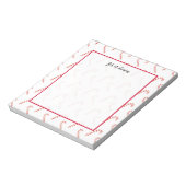 Candy Canes Muster Notizblock (Rotiert)