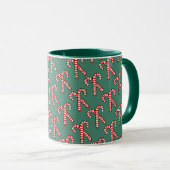 Candy Canes Muster Tasse (VorderseiteRechts)