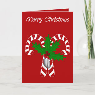 Candy Canes N Dog Tags Card Feiertagskarte