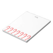 Candy Canes Notizblock (Rotiert)