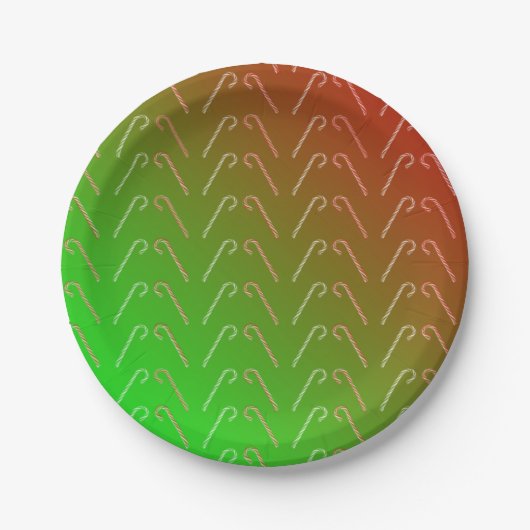 Candy Canes Pappteller (Vorderseite)