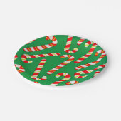 Candy Canes Pappteller (Schrägansicht)