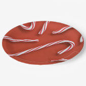 Candy Canes Pappteller (Schrägansicht)
