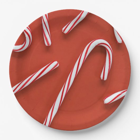 Candy Canes Pappteller (Vorderseite)