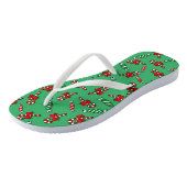 Candy Canes & Peppermints Urlaub Flip Flops Badesandalen (Schrägansicht)