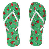 Candy Canes & Peppermints Urlaub Flip Flops Badesandalen (Fußbett)
