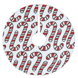 Candy Canes Polyester Weihnachtsbaumdecke