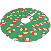 Candy Canes Polyester Weihnachtsbaumdecke (Schrägansicht)
