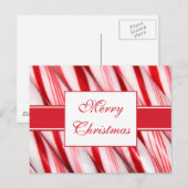 Candy Canes Postcard Feiertagspostkarte (Vorne/Hinten)