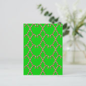 Candy Canes Postkarte (Stehend Vorderseite)