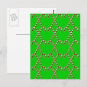Candy Canes Postkarte (Vorne/Hinten)