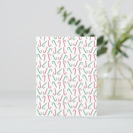 Candy Canes Postkarte (Stehend Vorderseite)