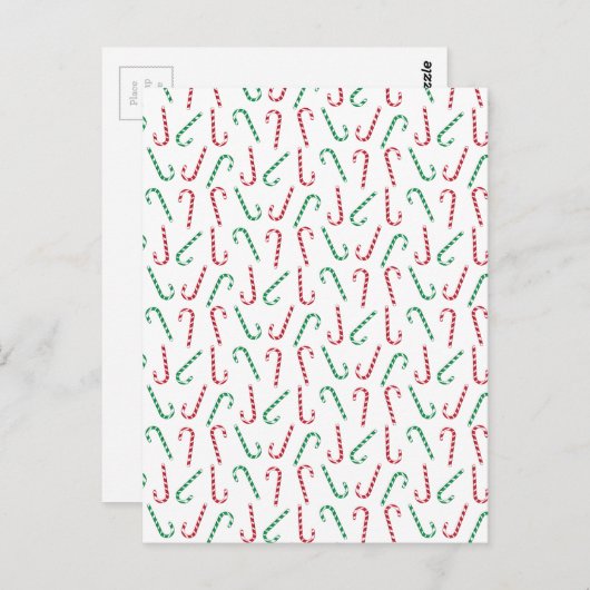 Candy Canes Postkarte (Vorne/Hinten)