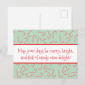 Candy Canes Postkarte (Vorne/Hinten)