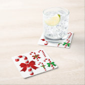 Candy Canes Rechteckiger Pappuntersetzer (Vor Ort)