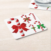 Candy Canes Rechteckiger Pappuntersetzer (angewinkelt)