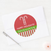 Candy Canes Red Green Food Jar Label Runder Aufkleber (Umschlag)