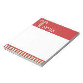 Candy Canes Red Green Notepad Notizblock (Rotiert)