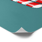 Candy Canes Red Poster (Ecke)