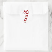 Candy Canes Runder Aufkleber (Tasche)