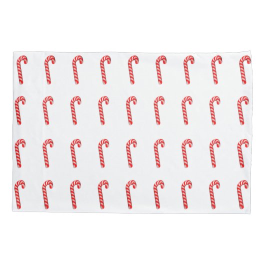 Candy Canes, Set von zwei, Standard Pillow Hüllen Kissenbezug (Rückseite-Links)