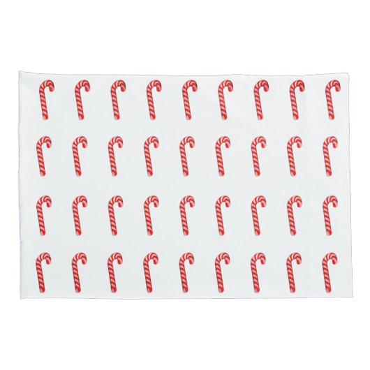 Candy Canes, Set von zwei, Standard Pillow Hüllen Kissenbezug (Rückseite-Rechts)